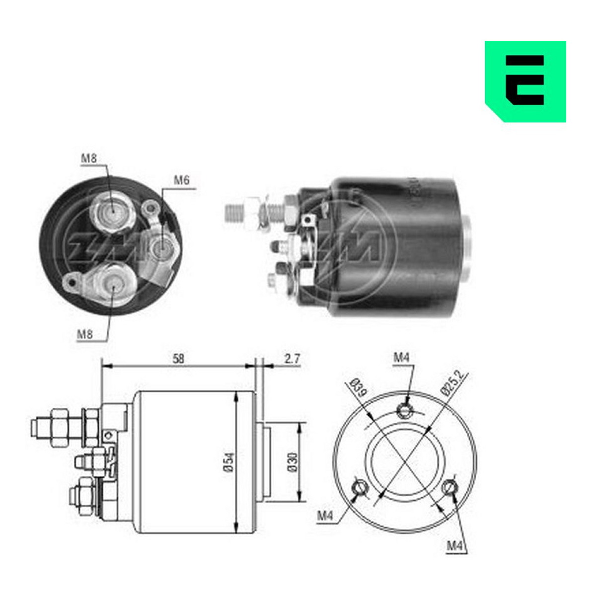 Реле втягувального стартера 136255 BR ZM (ZM590) ZM фото 3