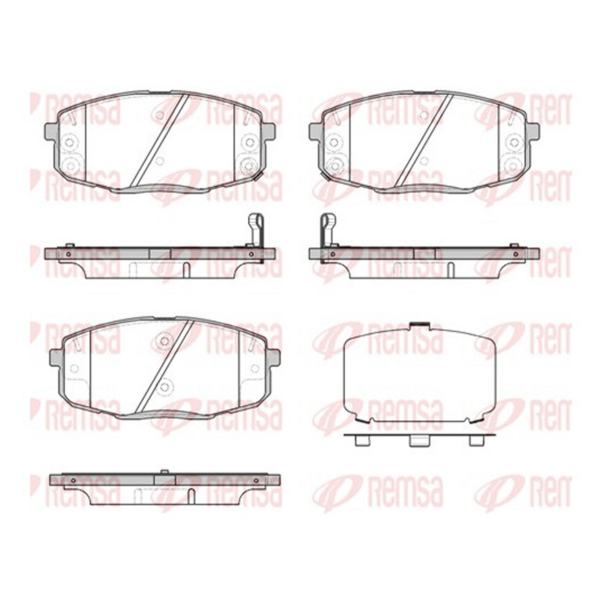 Колодки гальмівні дискові KIA CEE'D SW (ED) 1.6 2007.07-2012.12 REMSA (1038.12) Remsa фото 3