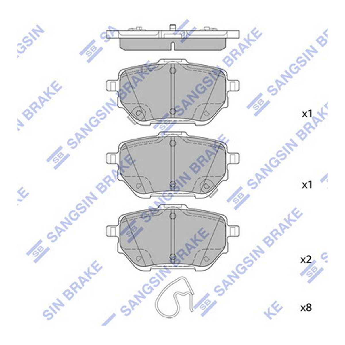 Колодки гальмівні дискові (комплект 4 шт) TOYOTA COROLLA ЛІФТБЕК (_E21_) 1.6 2019.01- HI-Q (SP4537) HI-Q фото 3
