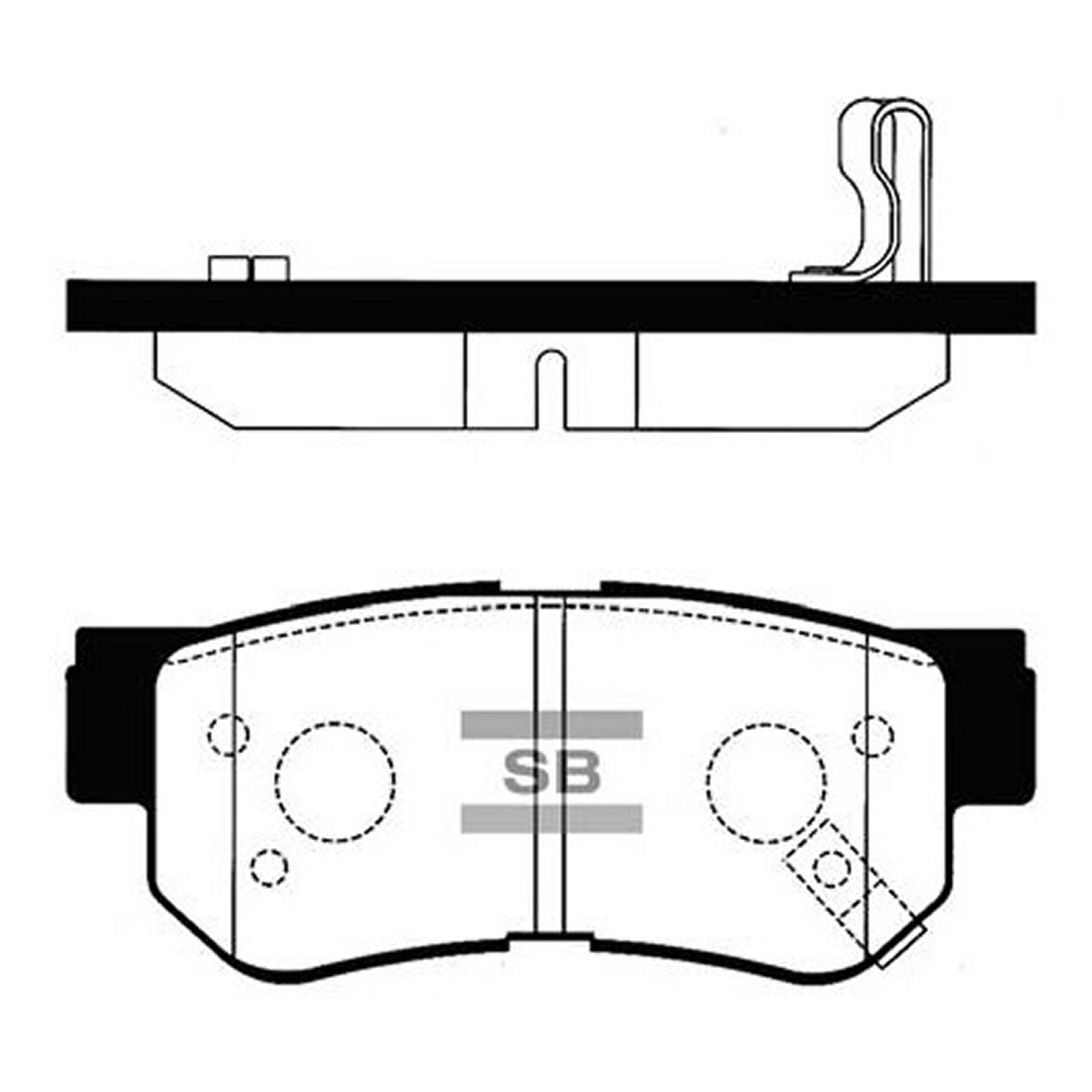 Колодки гальмівні дискові HYUNDAI GETZ (TB) 1.4 2001.06-2011.01 HI-Q (SP1117) HI-Q фото 3