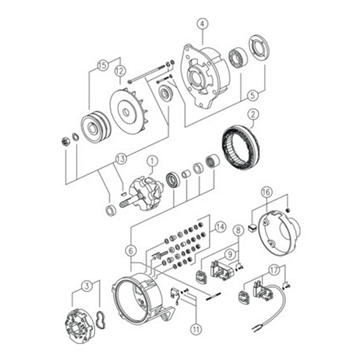 Генератор 14V 220A MAHLE/ISKRA SI (AAT3313) Mahle фото 3