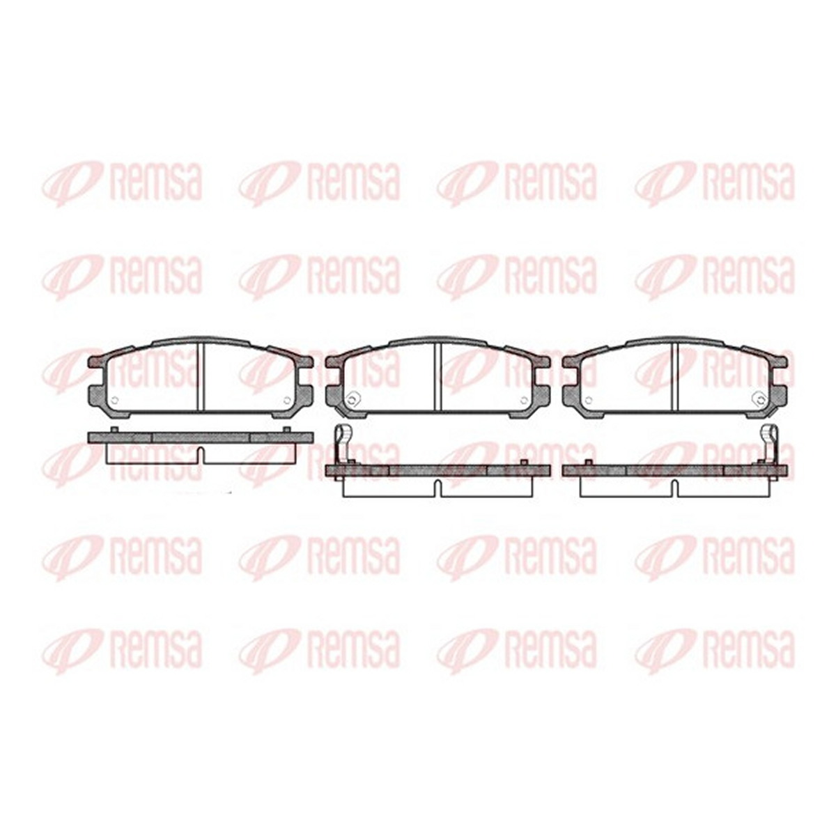 Колодки гальмівні дискові SUBARU LEGACY II (BD) 2.0 1994.01-1999.10 REMSA (0342.02) Remsa фото 3