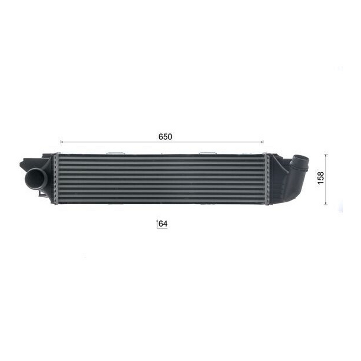 Радіатор наддуву FIAT TALENTO (16-) 1.6 D|OPEL VIVARO B (14-) 1.6 CDTI|RENAULT TRA MAHLE (CI 31 000S) Mahle фото 3