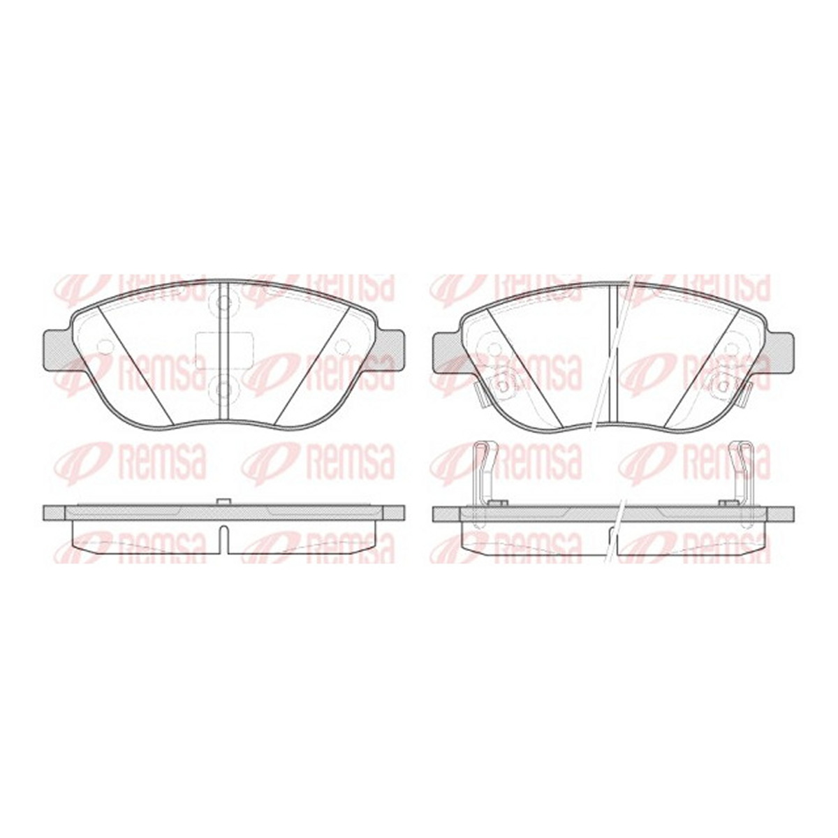 Колодки гальмівні дискові FIAT 500L (351_, 352_) 1.4 2012.09- REMSA (0859.32) Remsa фото 3