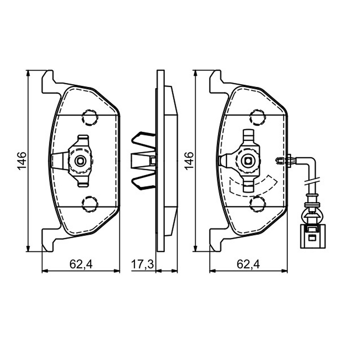 Колодки гальмівні дискові SKODA OCTAVIA III COMBI (5E5, 5E6) 1.4 2012.11-2020.10 BOSCH (0 986 494 721) Bosch фото 11