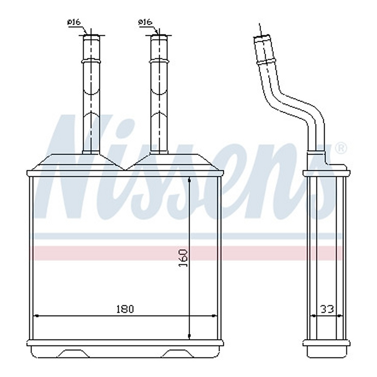 Радіатор пічки OPEL CORSA B / TIGRA A 1.2, 1.4, 1.6, MAN & AUT, GAS & DIESEL (93 NISSENS (72634) Nissens фото 9