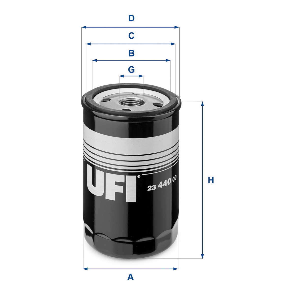 Фільтр оливний FORD FUSION (JU_) 1.6 2002.08 - 2012.12 UFI (23.440.00) UFI фото 3