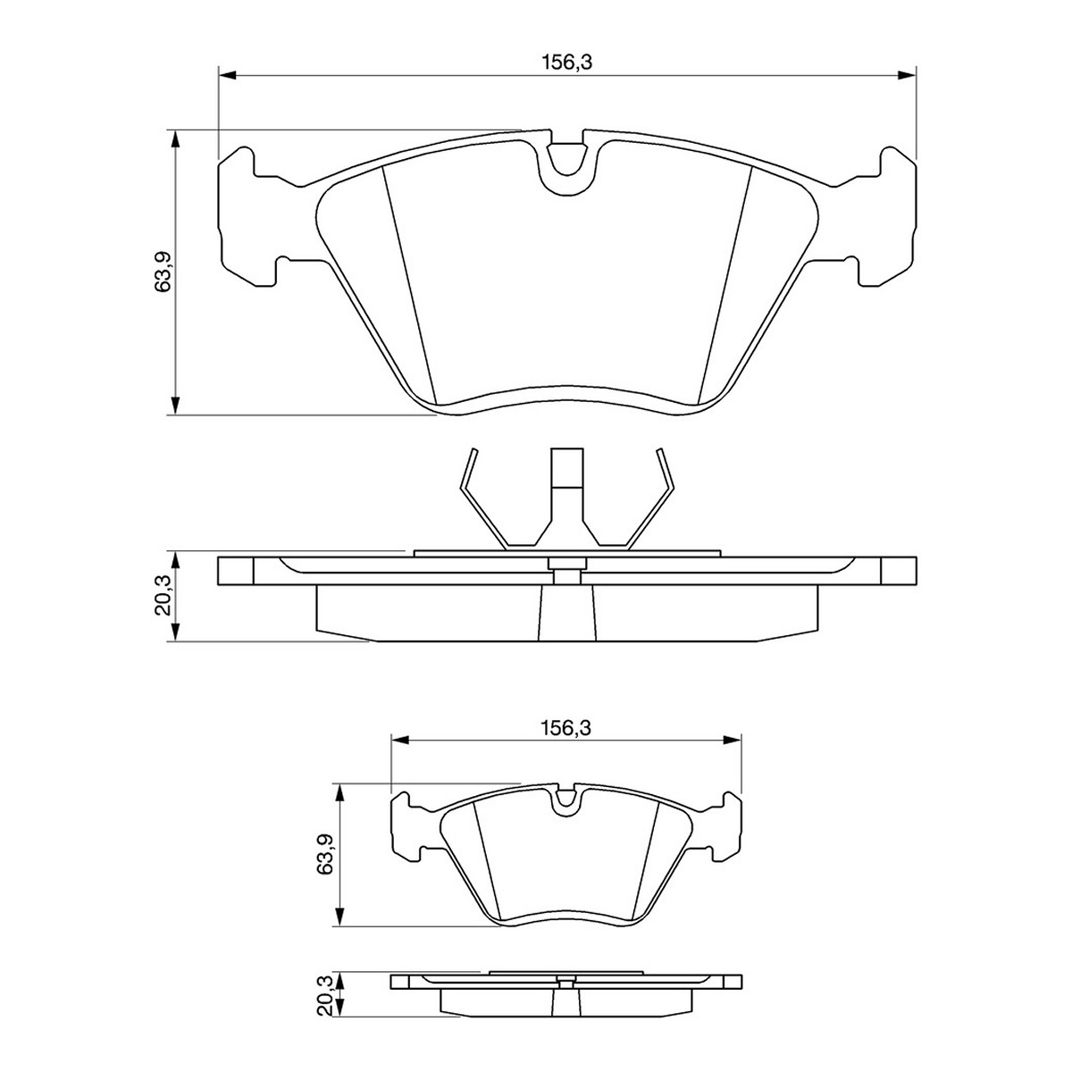 Колодки гальмівні дискові BMW 5 (E34) 2.0 1987.02-1995.12 BOSCH (0 986 490 640) Bosch фото 9