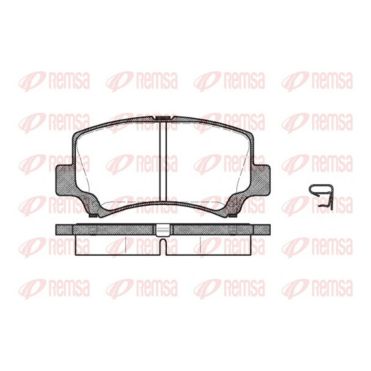 Колодки гальмівні дискові CHERY JAGGI 1.3 2006.09- REMSA (0710.02) Remsa фото 3