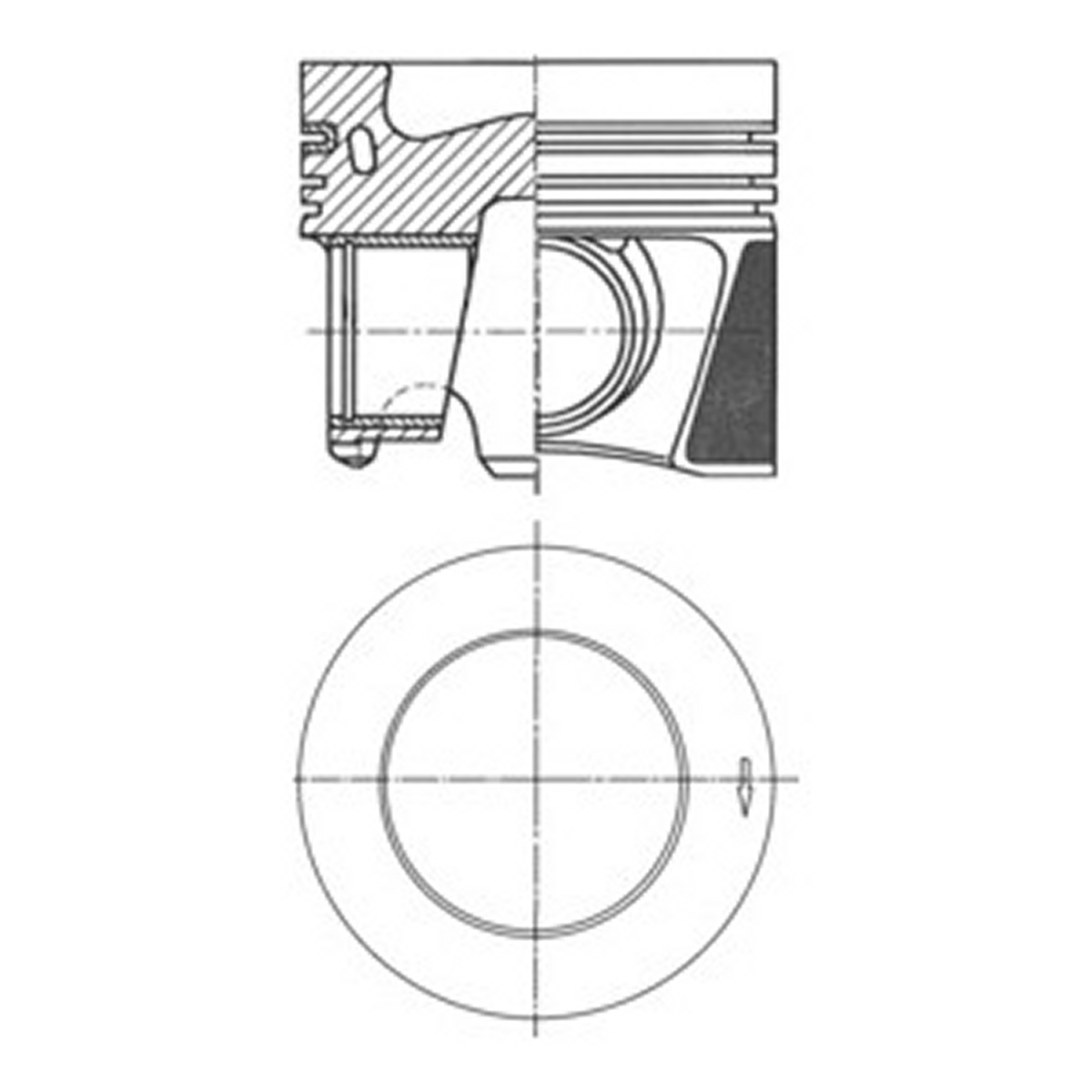 Поршень PISTON VW 81,01 KS (41862600) KS фото 3