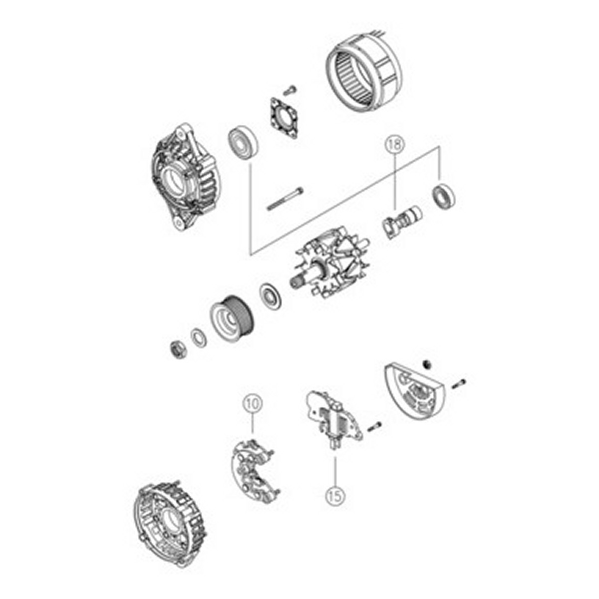 Генератор 28V 80A MAHLE/ISKRA CN (AAN5432) Mahle фото 3