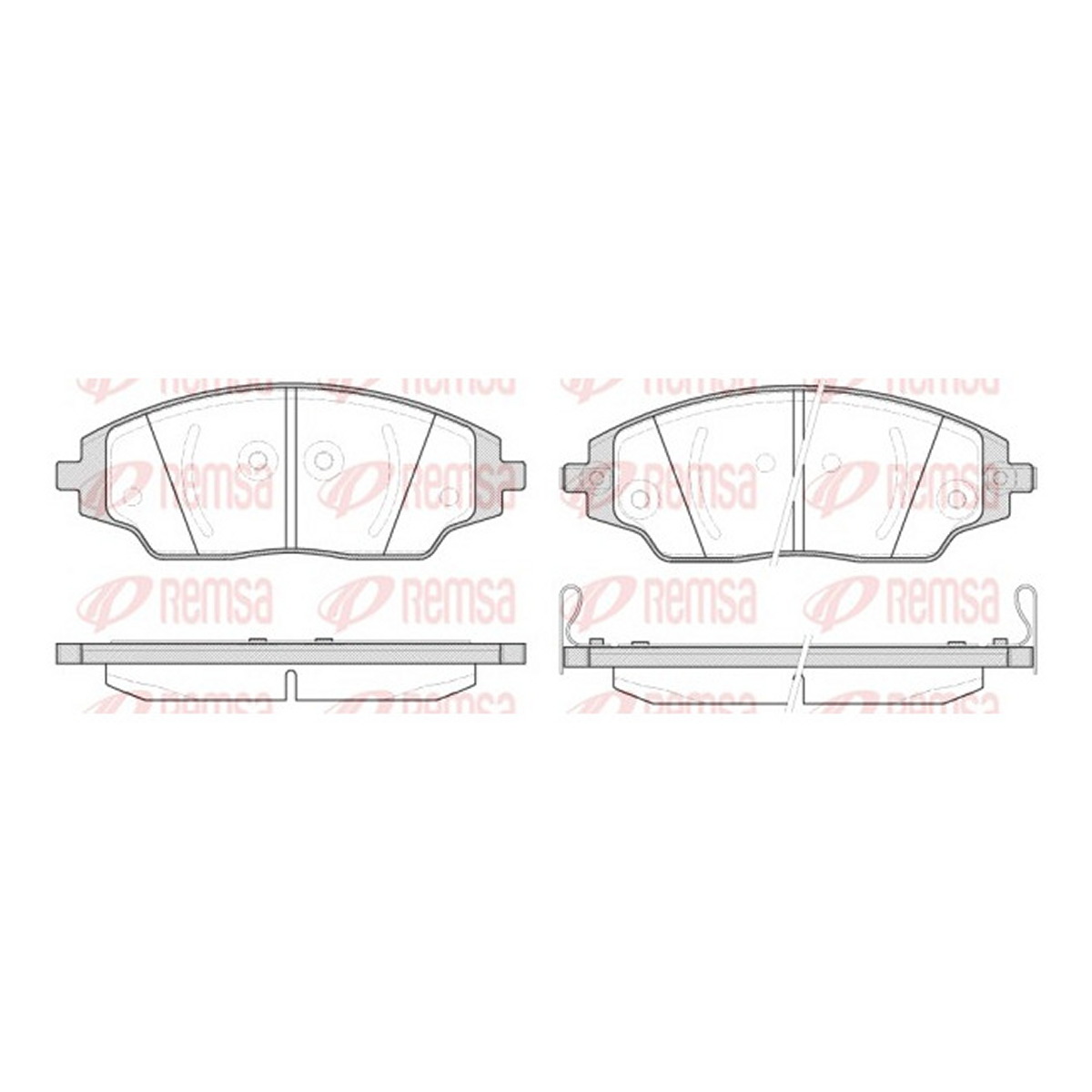 Колодки гальмівні дискові CHEVROLET AVEO ЛІФТБЕК (T300) 1.6 2011.03- REMSA (1537.02) Remsa фото 3