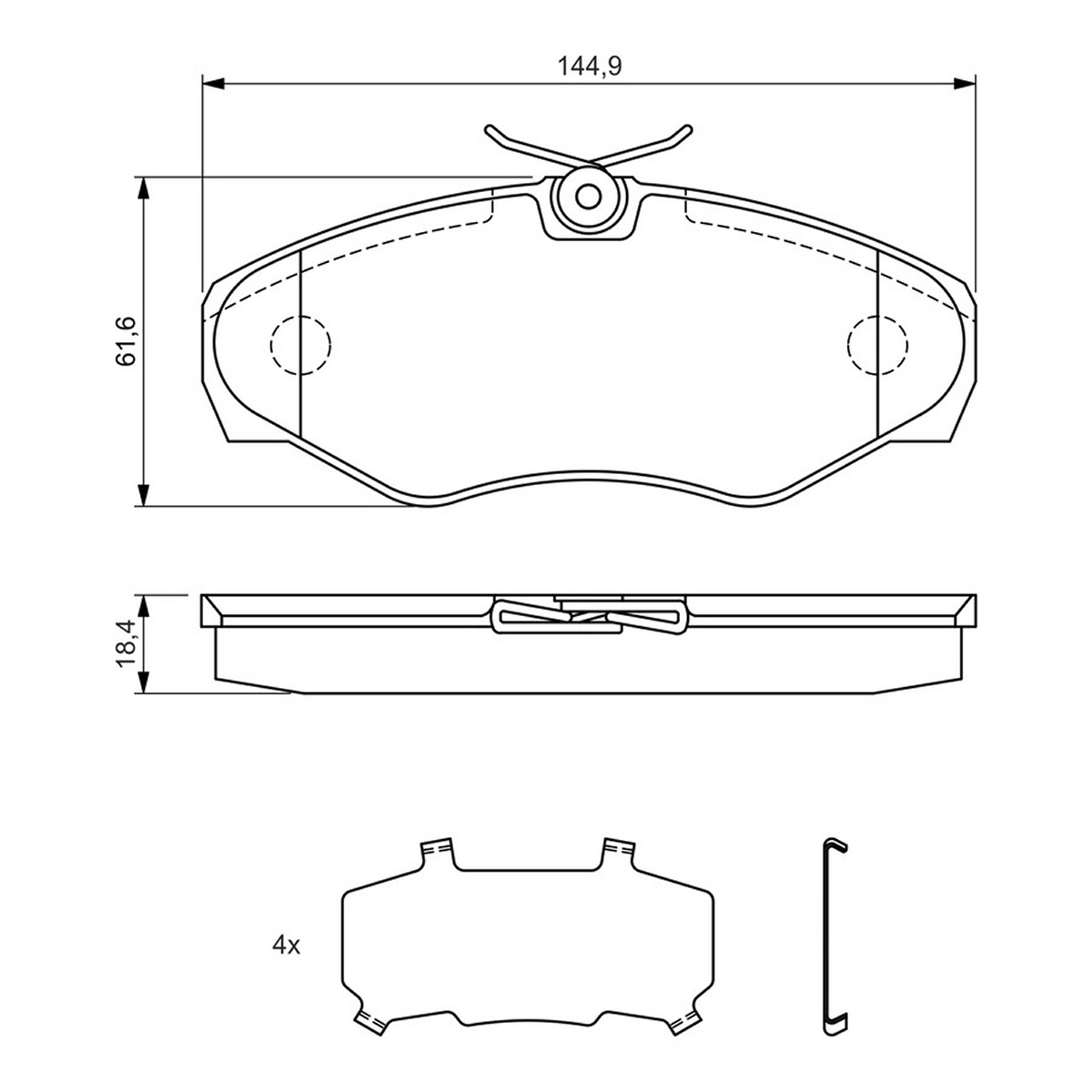 Колодки гальмівні дискові RENAULT ESPACE III (JE0_) 2.2 1996.11-2002.10 BOSCH (0 986 424 531) Bosch фото 7