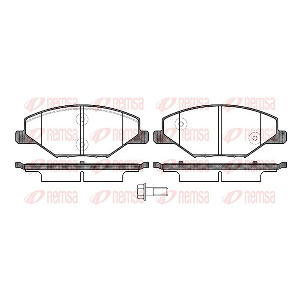 Колодки гальмівні дискові VW POLO V ЛІФТБЕК (602, 604, 612, 614) 1.6 2009.05- REMSA (1553.00) Remsa фото 3