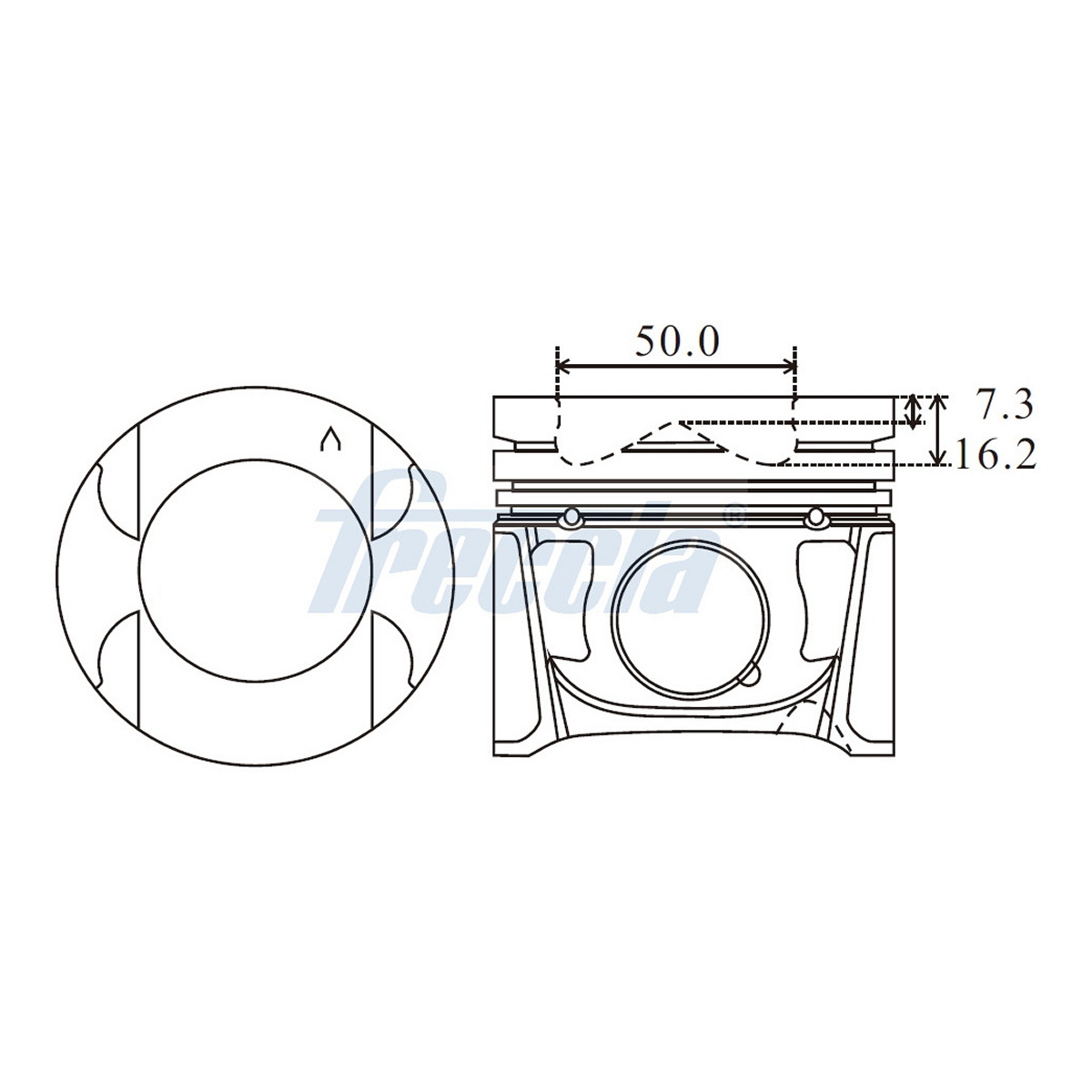 Поршень RENAULT B. 85,5- +50 FRECCIA (FP23-108550) Freccia фото 3