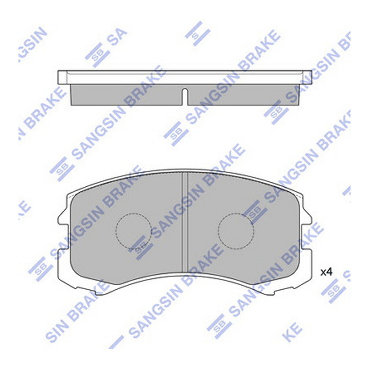 Колодки гальмівні дискові MITSUBISHI LANCER VII (CS_A, CT_A) 1.6 2000.01-2013.12 HI-Q (SP1255) HI-Q фото 3