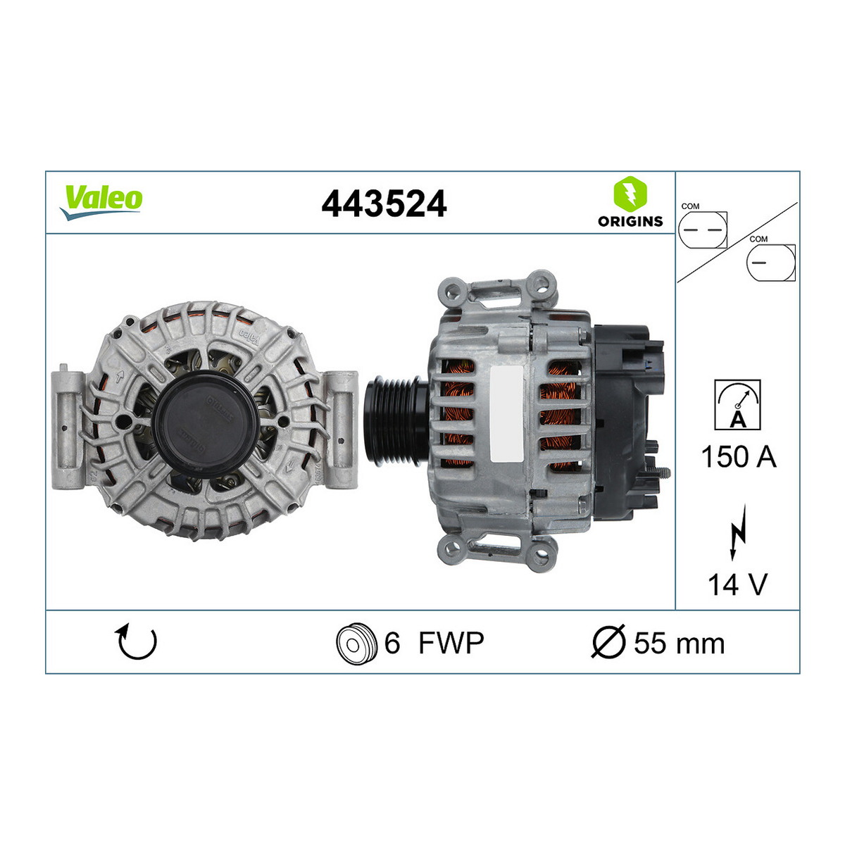 Генератор 443524 PL | NEW PREMIUM ALTERNATORS VALEO Valeo фото 3