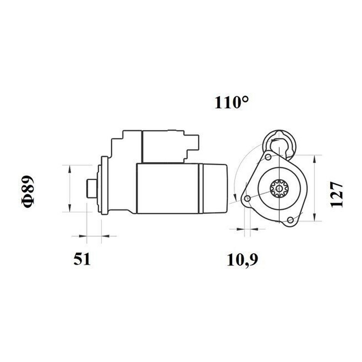 Стартер 24V 6,5KW Z12 MAHLE/ISKRA SI (AZG4867) Mahle фото 3