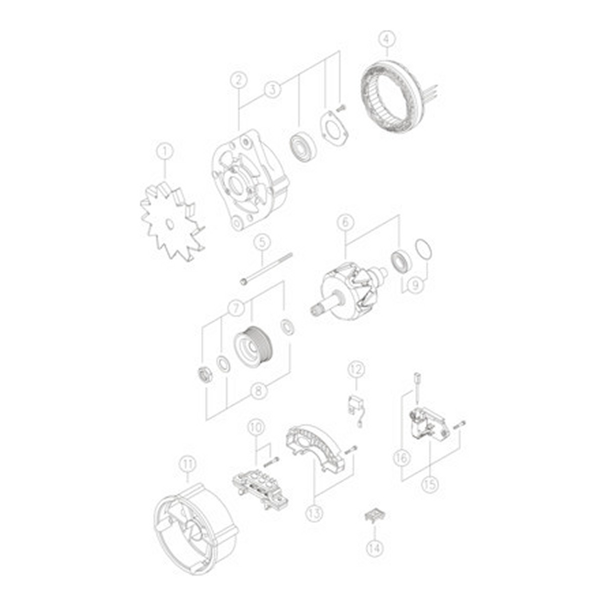 Генератор 28V 50A MAHLE/ISKRA SI (AAK3336) Mahle фото 3