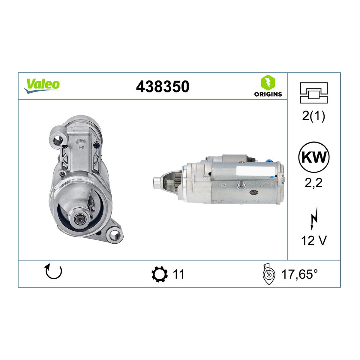 Стартер 438350 | PL – ORIGIN VALEO Valeo фото 3