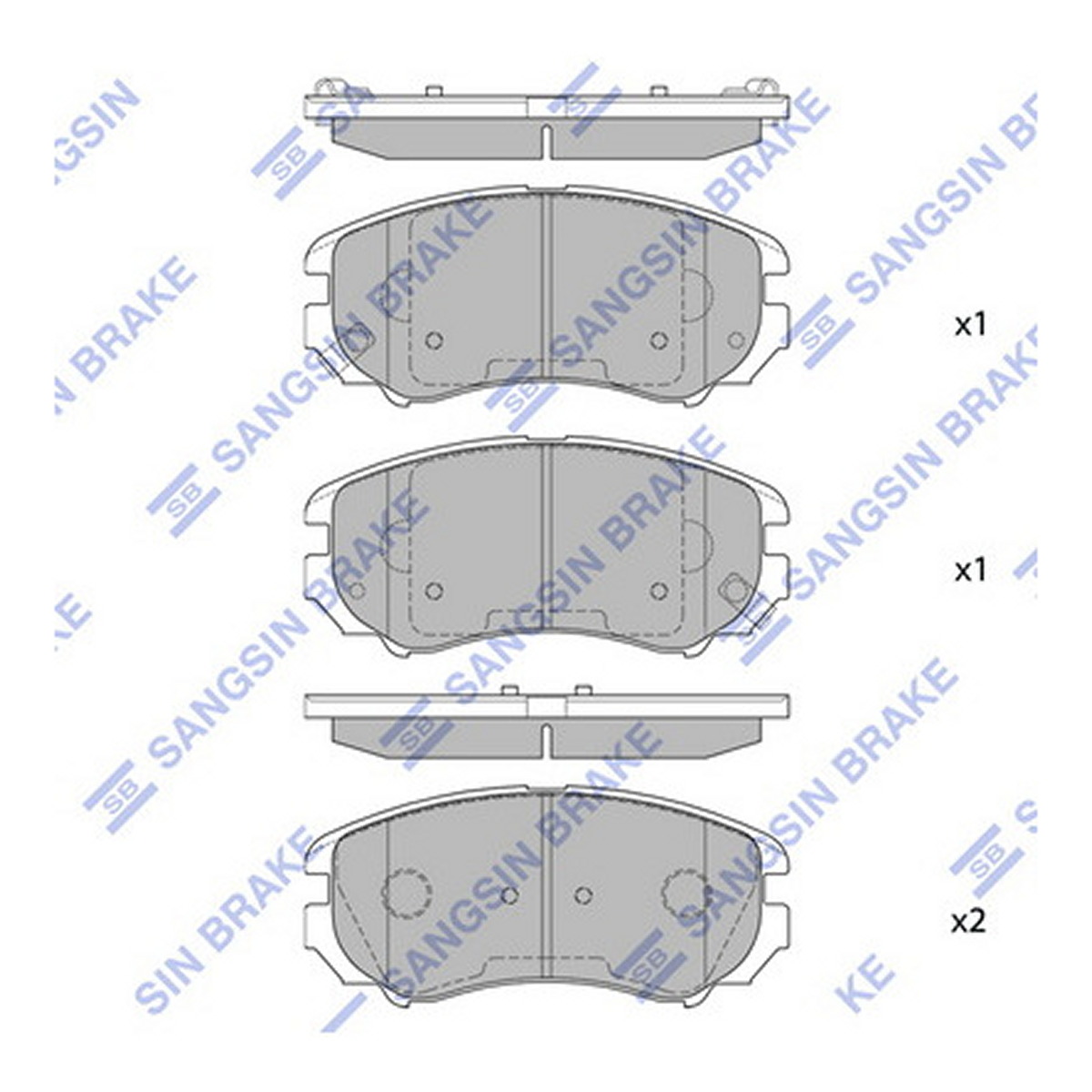 Колодки гальмівні дискові HYUNDAI TUCSON (JM) 2.0 2004.06- HI-Q (SP1155) HI-Q фото 3