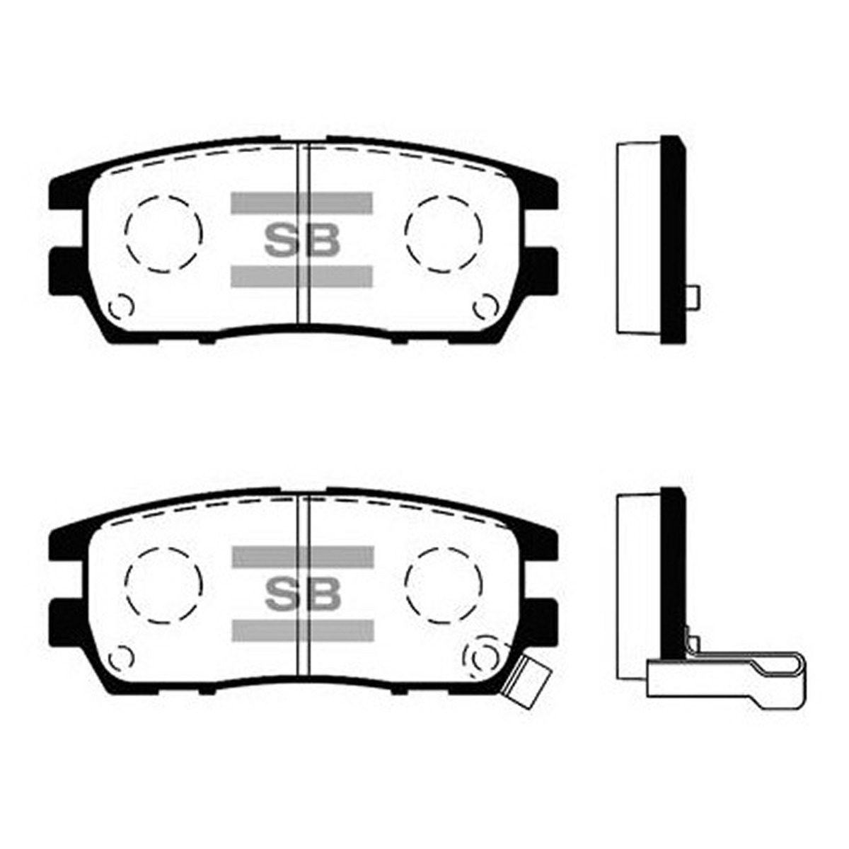 Колодки гальмівні дискові MITSUBISHI PAJERO SPORT I (K7_, K9_) 3.0 1996.07- HI-Q (SP1538) HI-Q фото 3