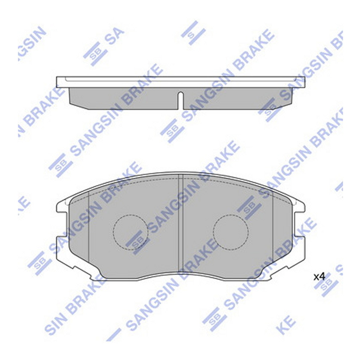 Колодки гальмівні дискові MITSUBISHI GALANT VI ЛІФТБЕК (E3_A) 1.8 1987.11-1993.03 HI-Q (SP1142) HI-Q фото 3