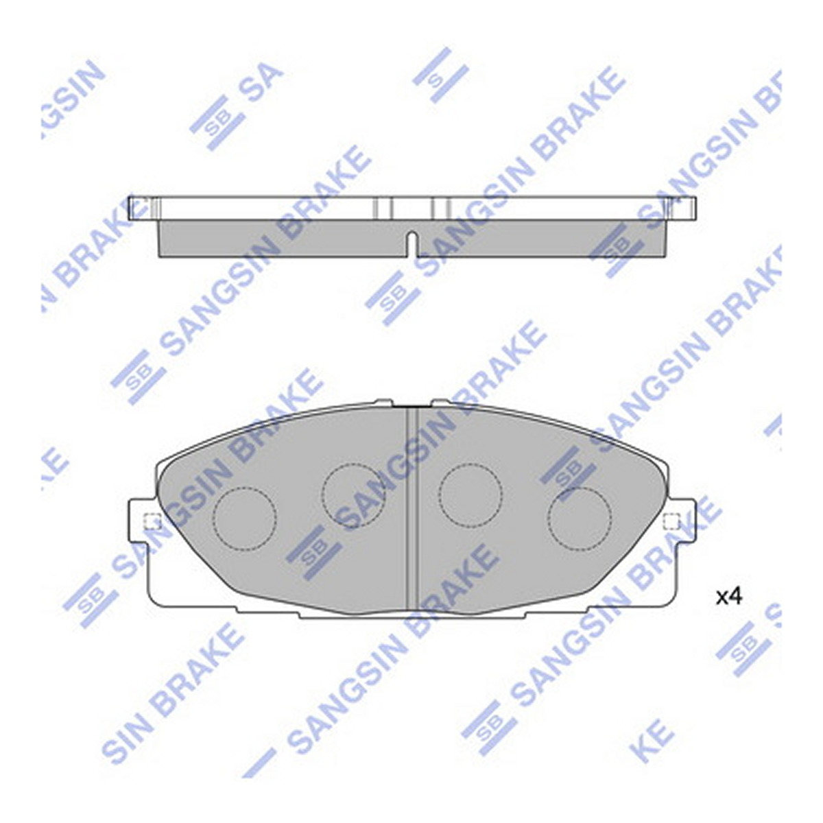 Колодки гальмівні дискові TOYOTA HIACE IV АВТОБУС (__H1_, __H2_) 2.5 1995.08-2012.12 HI-Q (SP1376) HI-Q фото 3