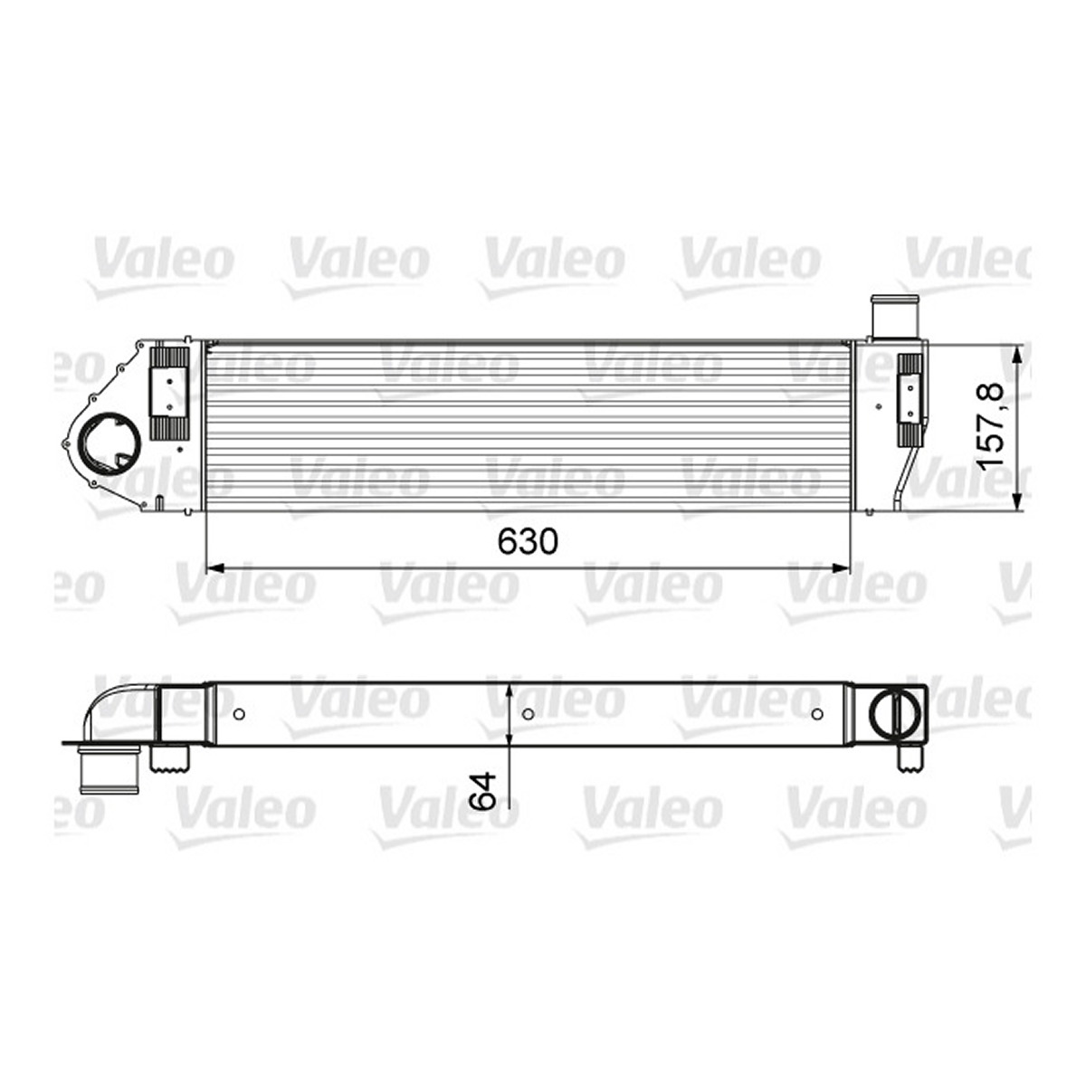 Радіатор наддува RENAULT SCENIC II (JM0/1_) 1.9 2005.05 - 2008.11 1.9 DCI (JM14) F VALEO (818621) Valeo фото 3