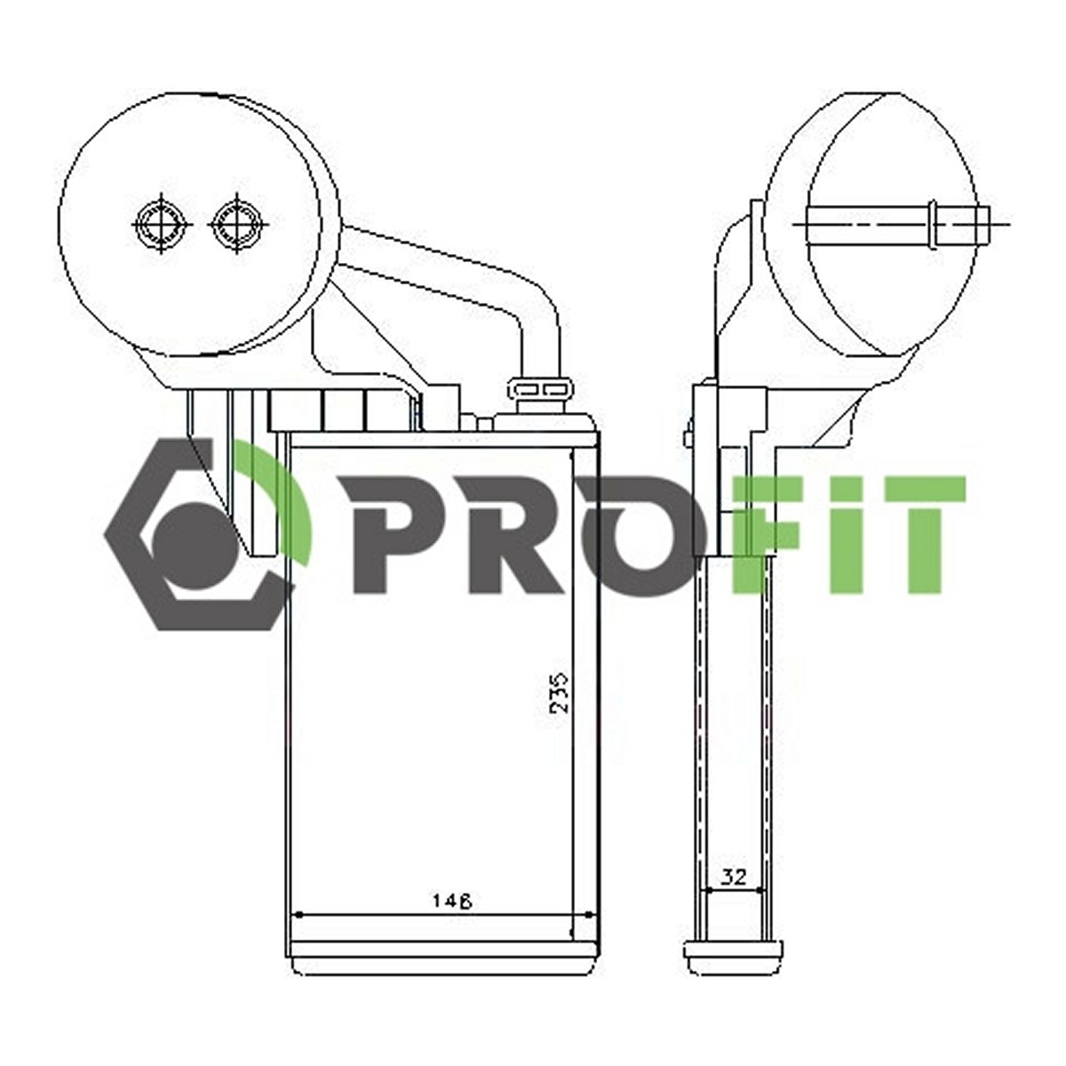 Радіатор пічки RENAULT MASTER 00-. OPEL MOVANO 00- PROFIT (1760-0381) Profit фото 3