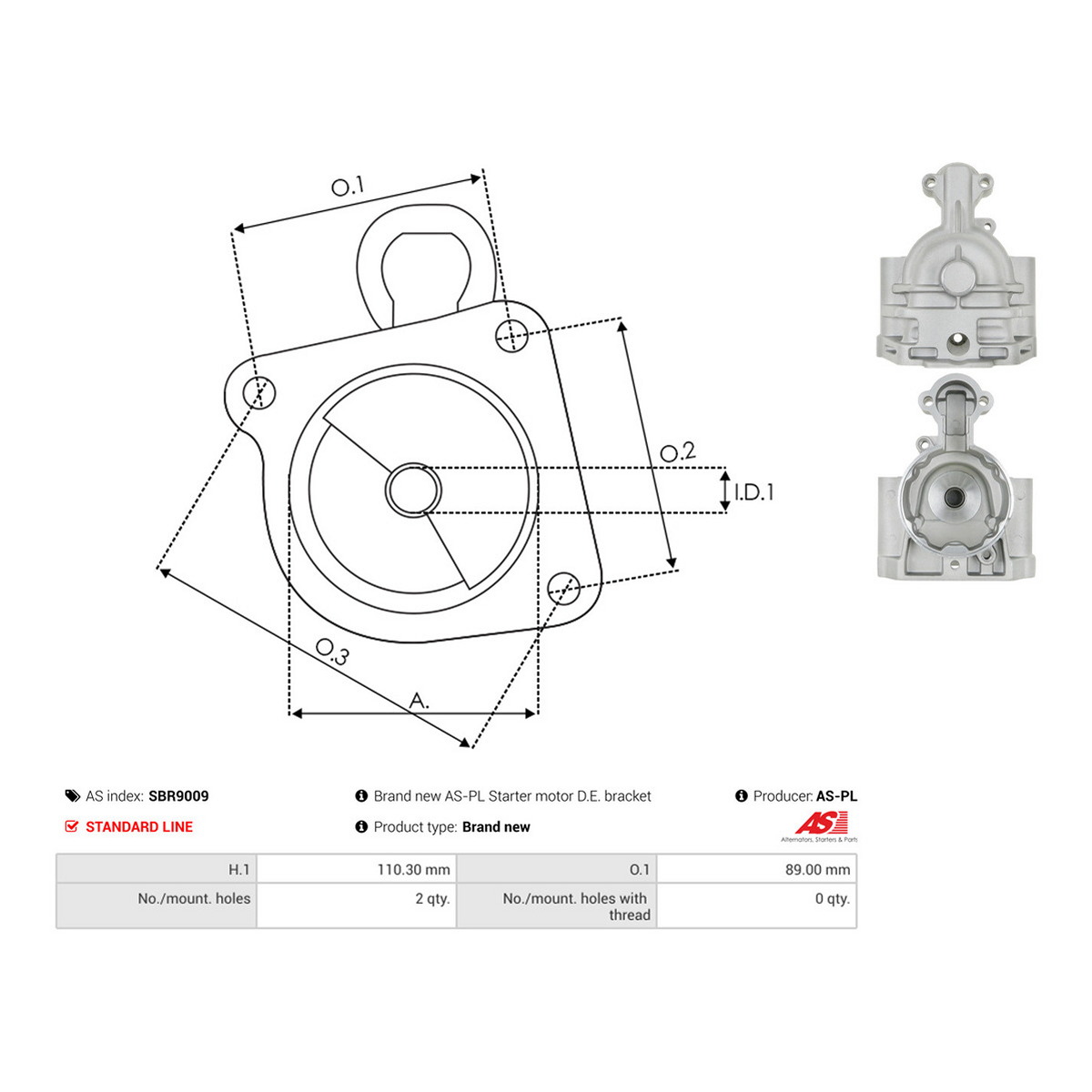 Кришка стартера 234989 PL AS (SBR9009) AS фото 3