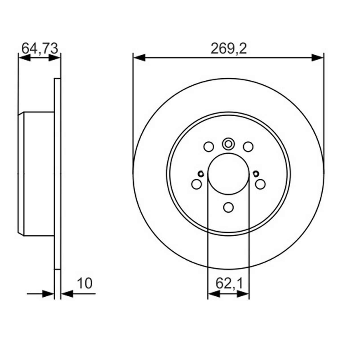 Диск гальмівний TOYOTA CAMRY ЛІФТБЕК (_V3_) 2.4 2001.08-2006.11 BOSCH (0 986 479 R00) Bosch фото 4