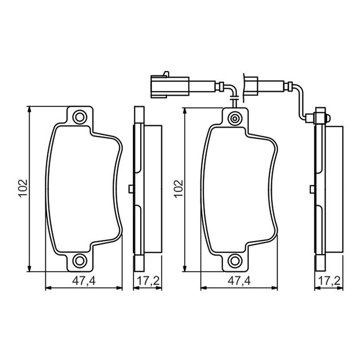 Колодки гальмівні дискові FIAT PUNTO EVO (199_) 1.2 2008.07- BOSCH (0 986 495 355) Bosch фото 3