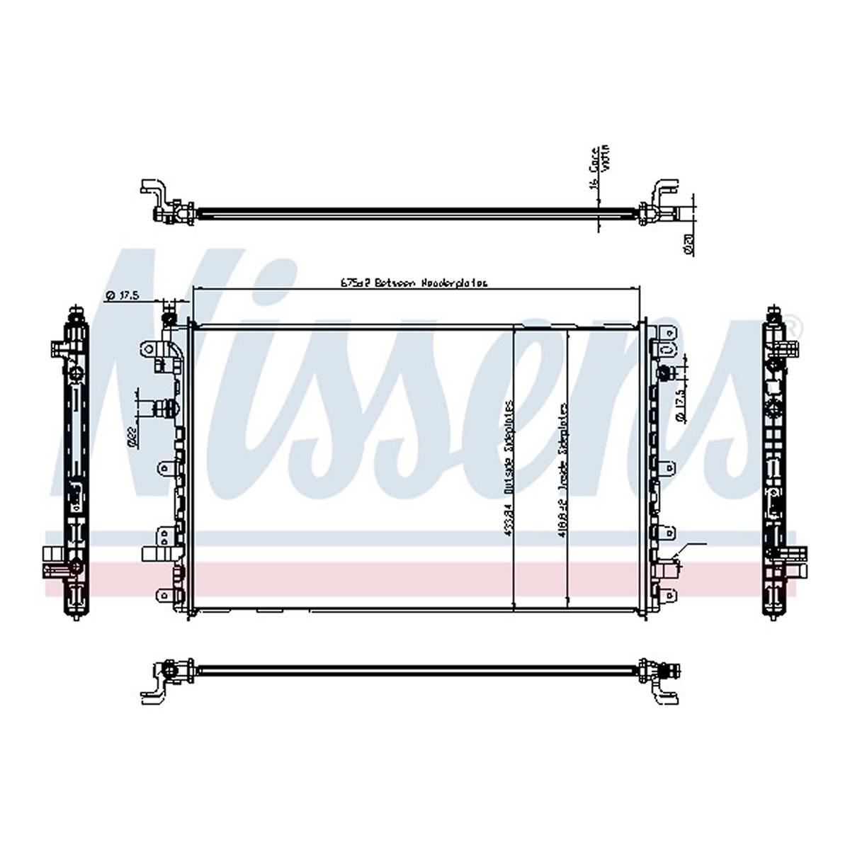 Радіатор охолоджування CHEVROLET/GMC VOLT (11-) VOLT EV 150 (+) NISSENS (630772) Nissens фото 3
