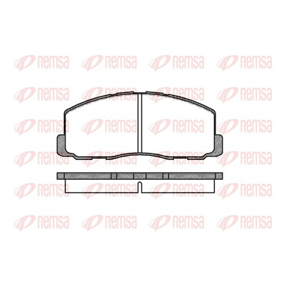Колодки гальмівні дискові MITSUBISHI GALANT VI ЛІФТБЕК (E3_A) 1.8 1987.11-1993.03 REMSA (0188.00) Remsa фото 3