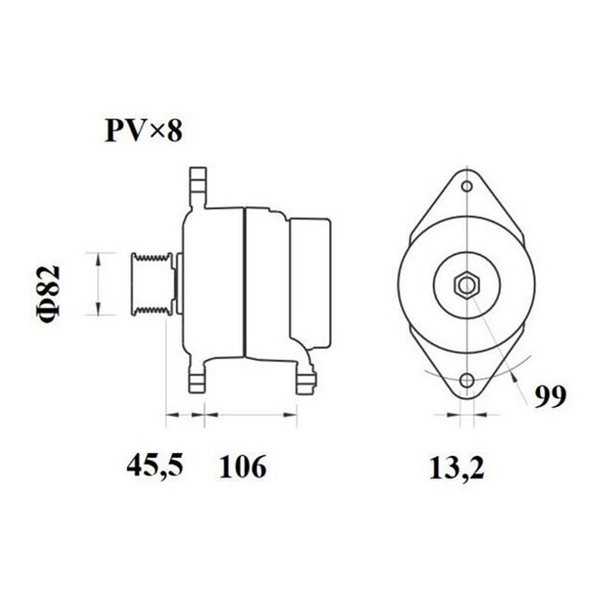 Генератор 28V 110A MAHLE/ISKRA CN (AAN5446) Mahle фото 3