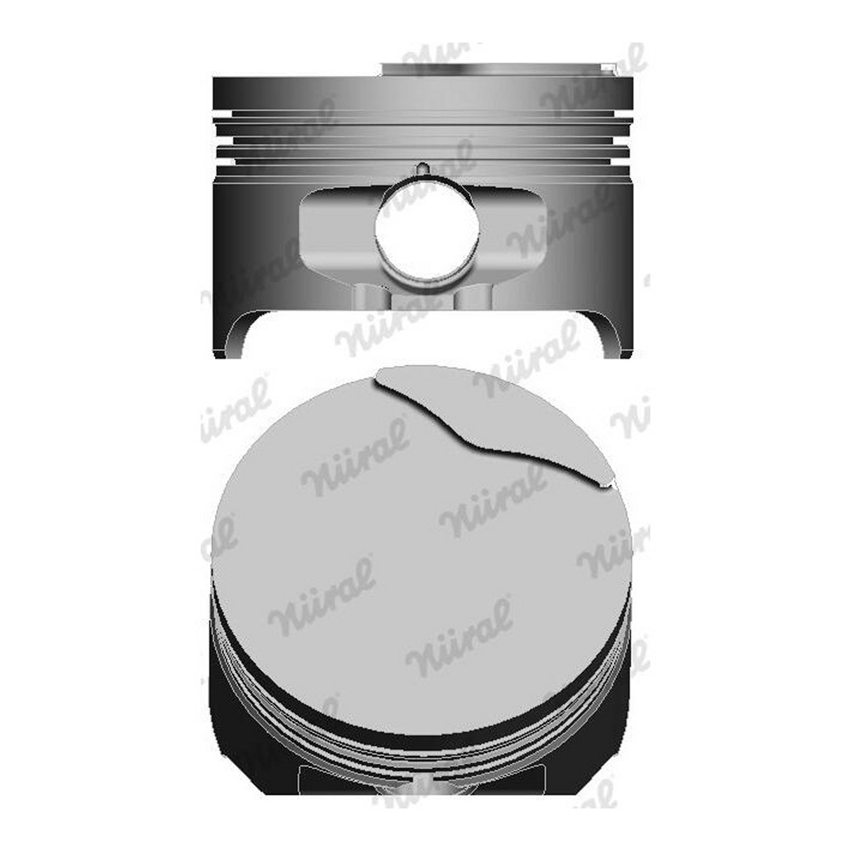 Поршень RENAULT 80.0 K7M (CYL 1-2) NURAL (87-104207-00) Nural фото 3