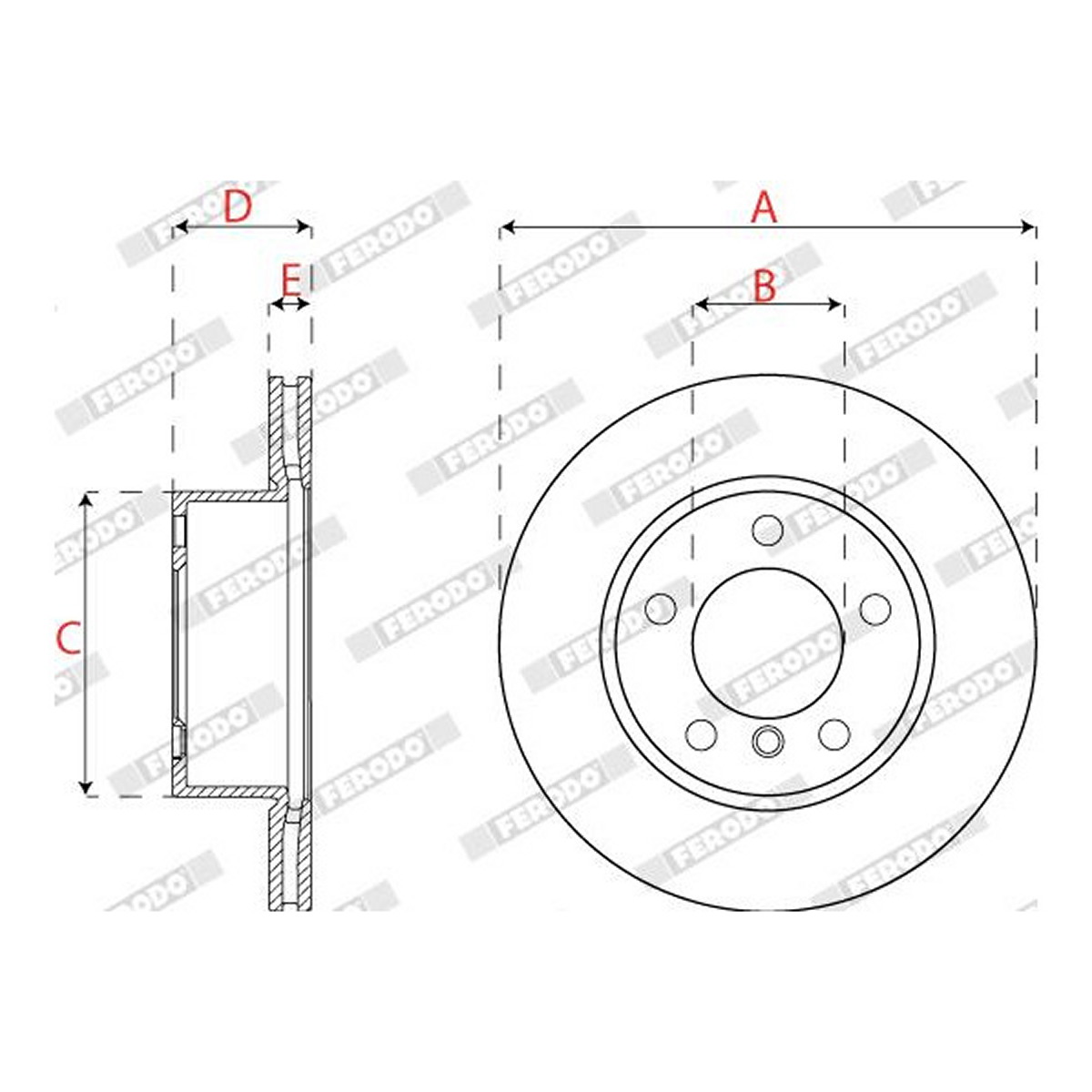 Диск гальмівний BMW 1 (F21) 116 I 2011.12 - 2019.12 FERODO (DDF2196C) Ferodo фото 8