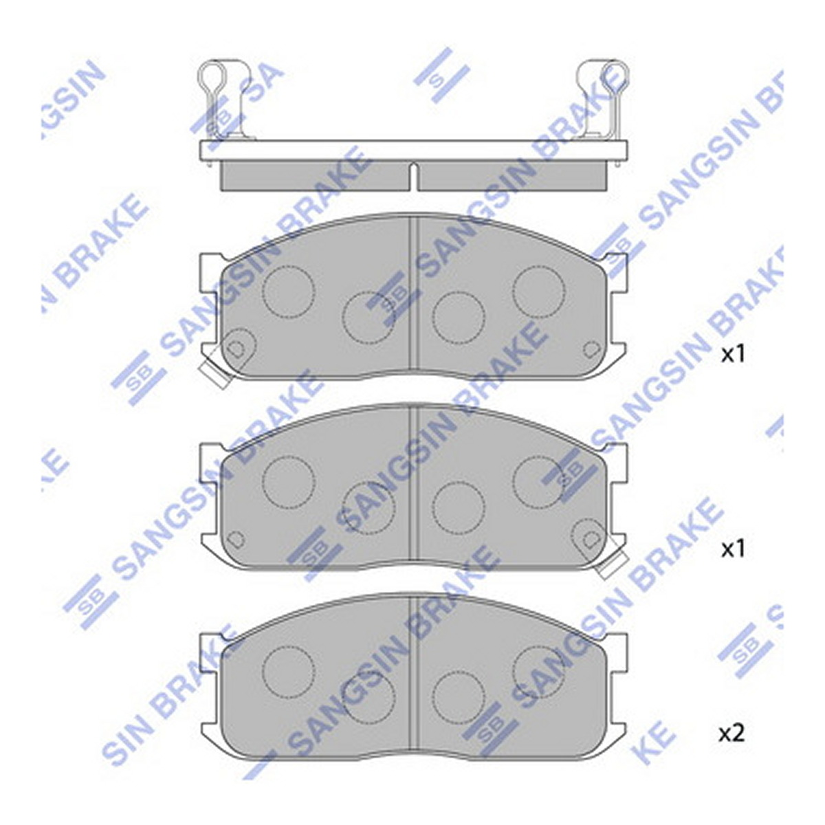 Колодки гальмівні дискові MAZDA E ФУРГОН (SR2) 2.2 1983.10-2004.07 HI-Q (SP1044) HI-Q фото 3