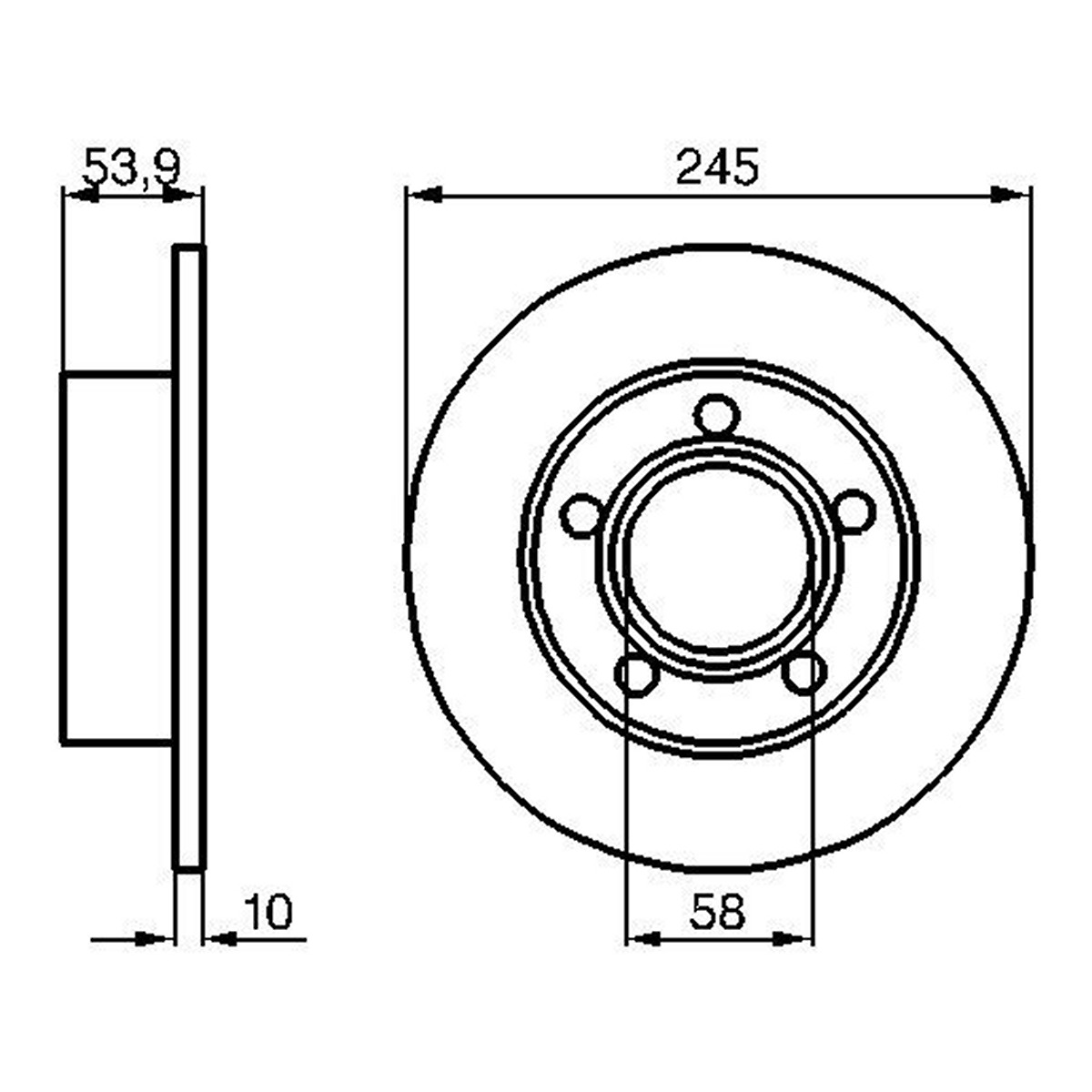 Диск гальмівний AUDI A6 C5 (4B2) 2.5 1997.01-2005.12 BOSCH (0 986 478 461) Bosch фото 6