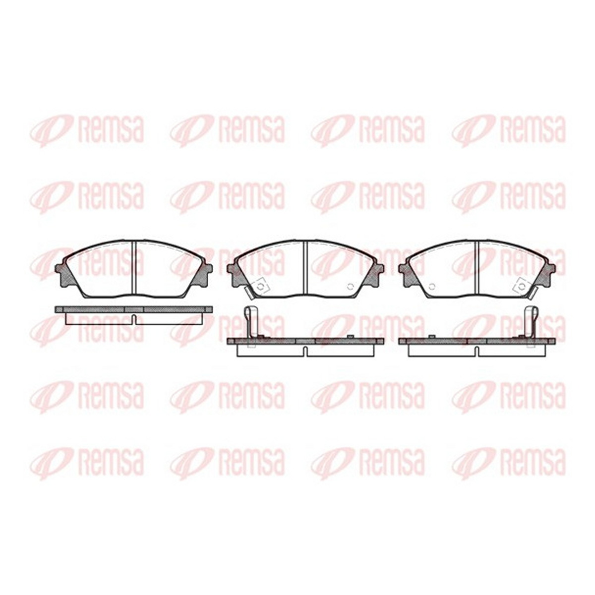 Колодки гальмівні дискові HONDA CIVIC VI FASTBACK (MA, MB) 1.4 1994.09-2001.02 REMSA (0229.02) Remsa фото 3