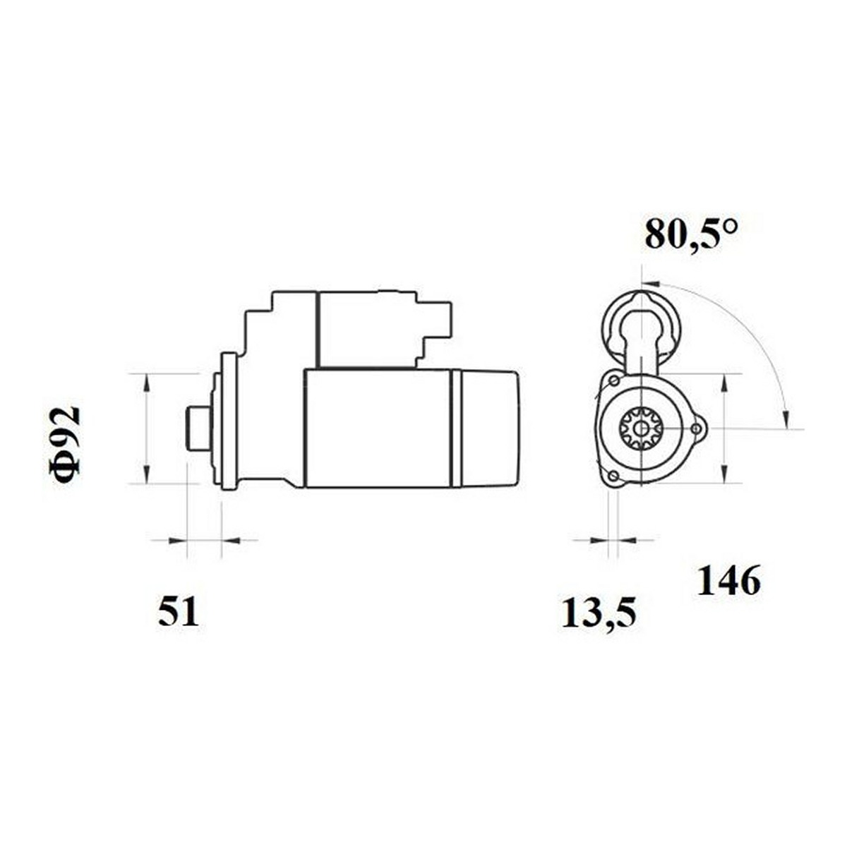 Стартер 24V 5,5KW Z12 MAHLE/ISKRA CN (AZF4874) Mahle фото 3