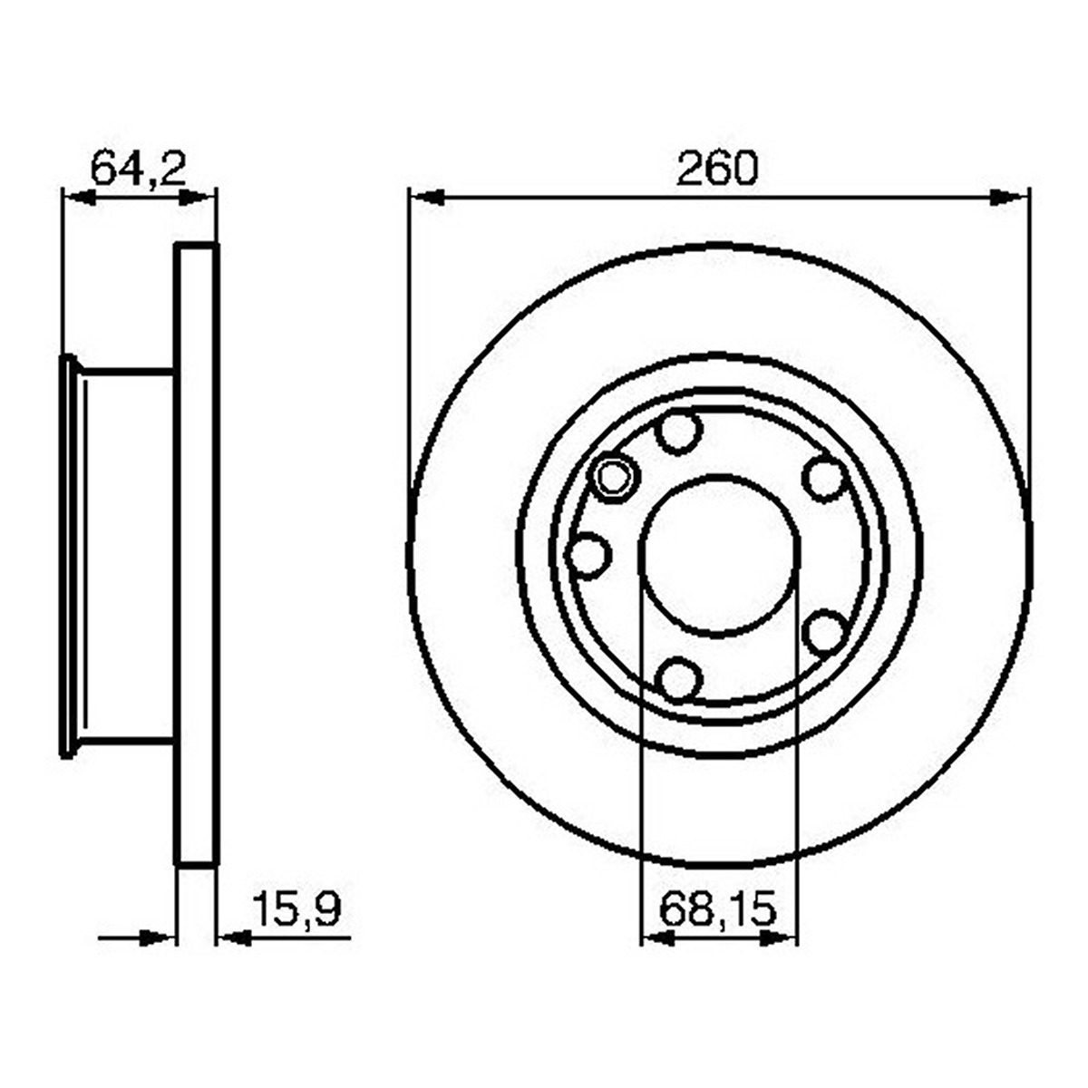 Диск гальмівний VW TRANSPORTER T4 ФУРГОН (70A, 70H, 7DA, 7DH) 1.9 1990.07-2003.04 BOSCH (0 986 478 547) Bosch фото 4