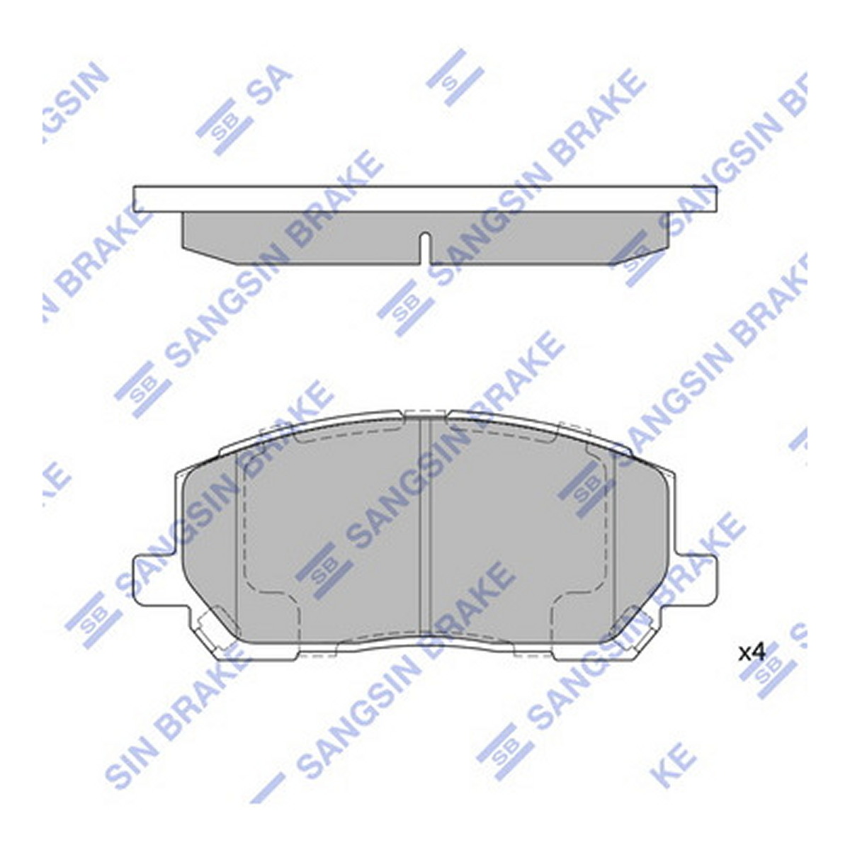 Колодки гальмівні дискові LEXUS RX (MCU15) 3.0 1998.01-2003.05 HI-Q (SP1384) HI-Q фото 3