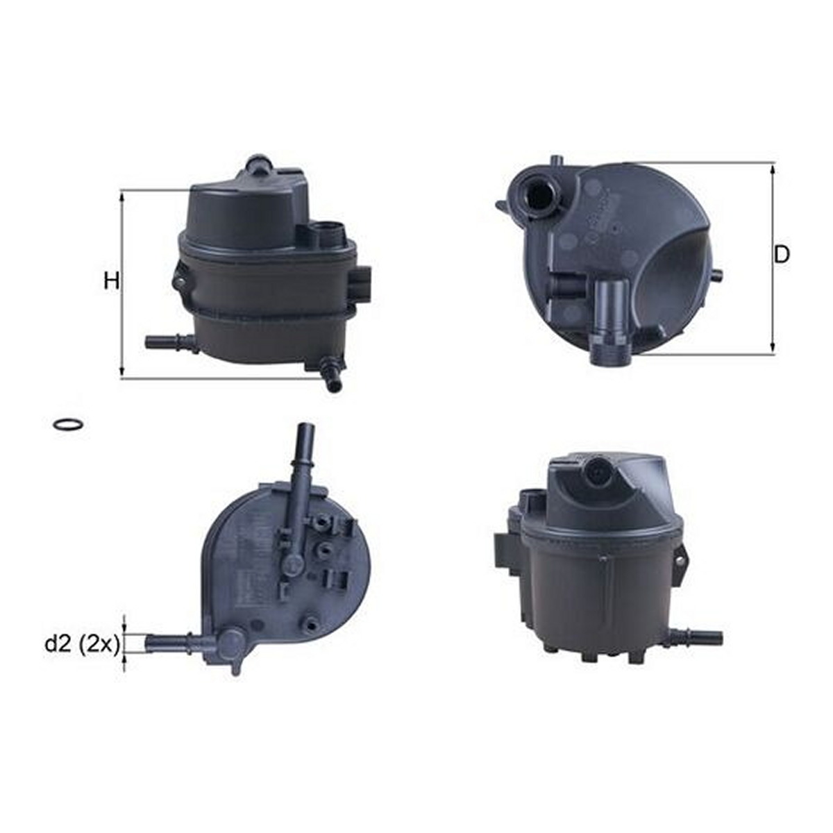 Фільтр паливний FORD FUSION (JU_) 1.4 TDCI 2002.08 - 2012.12 MAHLE (KL777D) Mahle фото 3