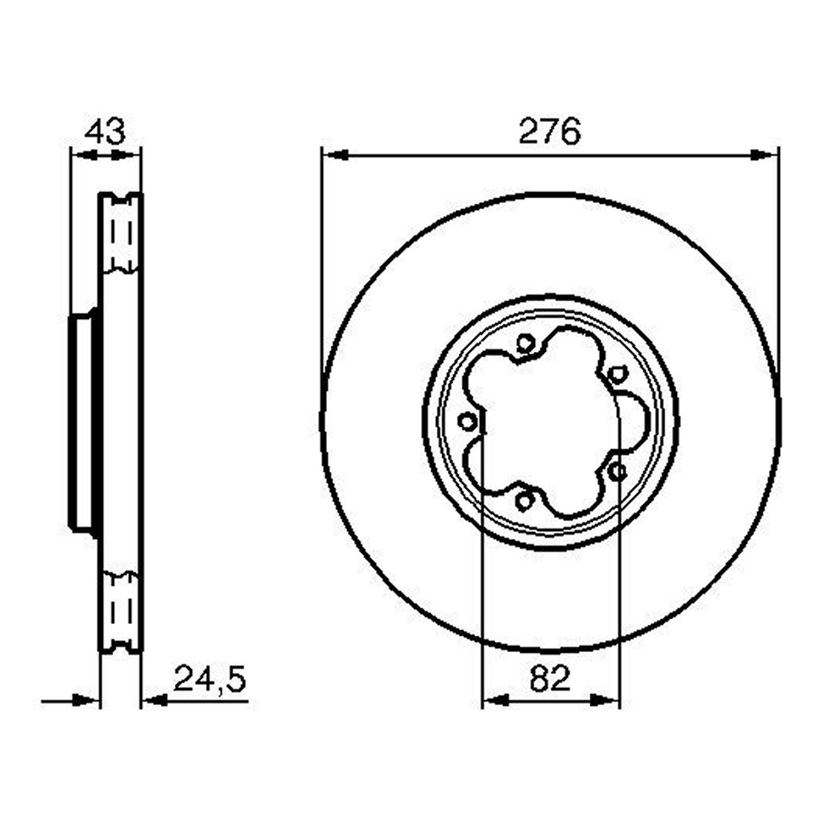 Диск гальмівний ВЕНТИЛ FORD TRANSIT ПЛАТФОРМА/ШАСІ (FM_ _, FN_ _) 2.0 2000.01-200 BOSCH (0 986 478 299) Bosch фото 3