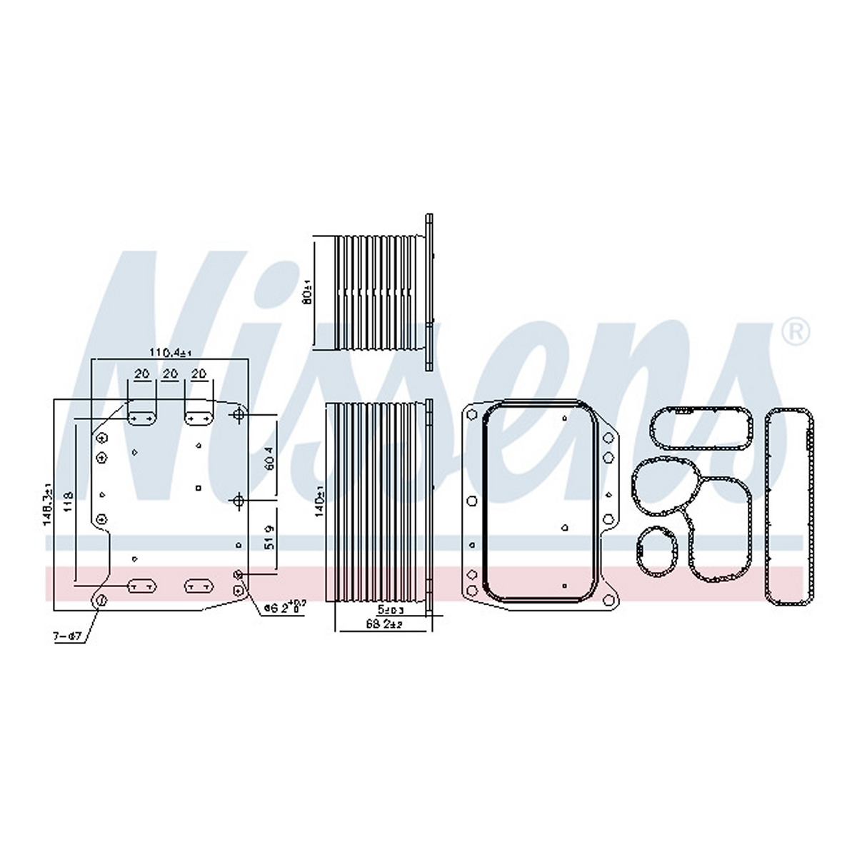 Радіатор масляний OPEL VIVARO A (01-) 2.0 CDTI|RENAULT KOLEOS (08-) 2.0 DCI|RENAULT NISSENS (90922) Nissens фото 3