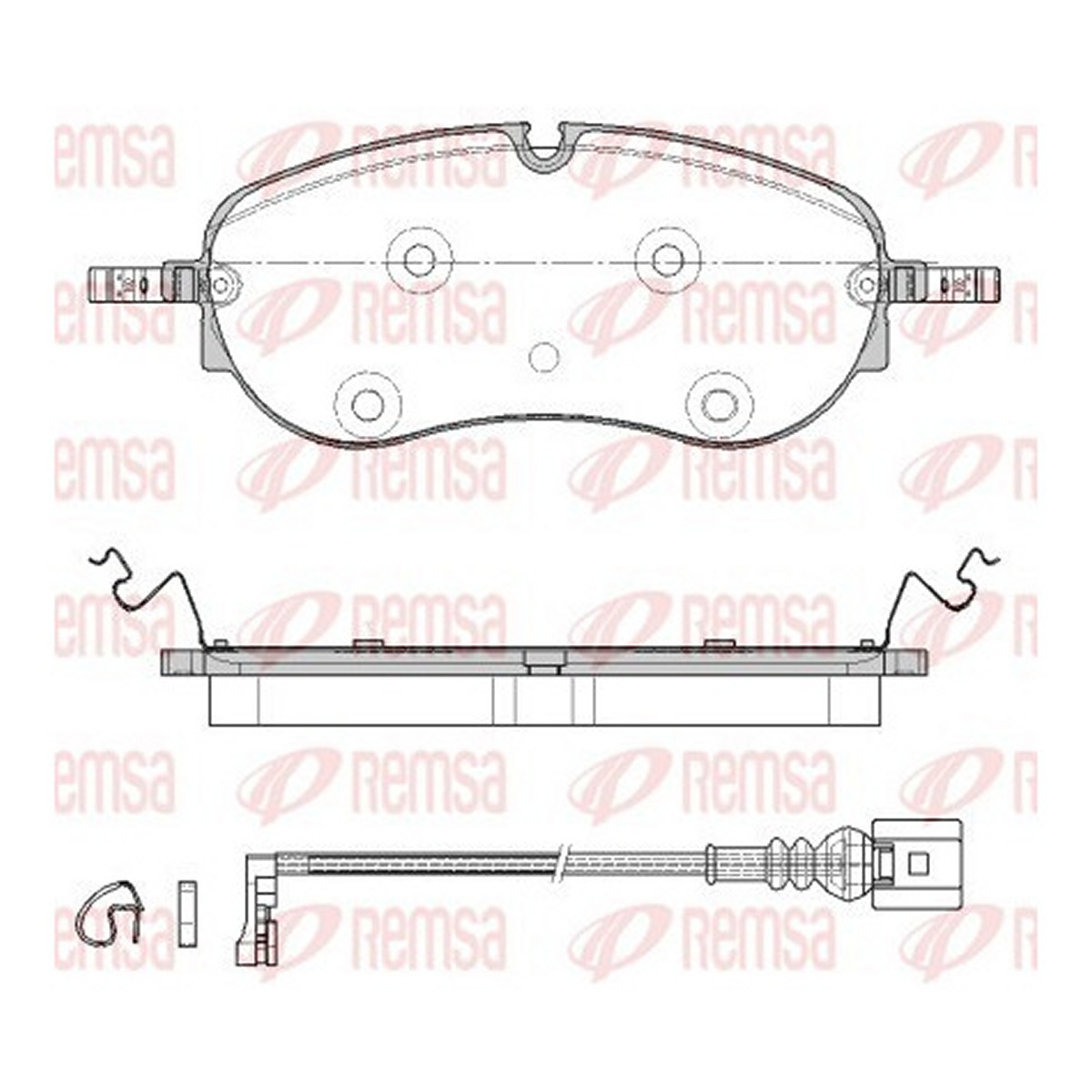 Колодки гальмівні дискові (комплект 4 шт) AUDI Q4 SPORTBACK (F4N) 06/21-,AUDI Q4 SUV (F4B) 07/20-,SKODA ENY REMSA (1962.01) Remsa фото 3