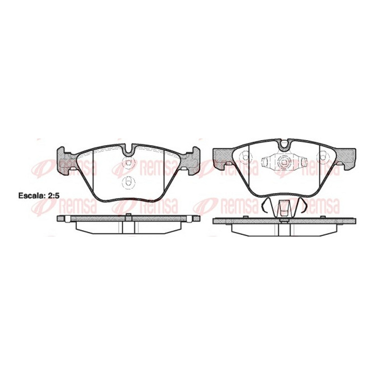 Колодки гальмівні дискові BMW 3 TOURING (E91) 2.0 2004.12-2012.12 REMSA (1052.10) Remsa фото 3