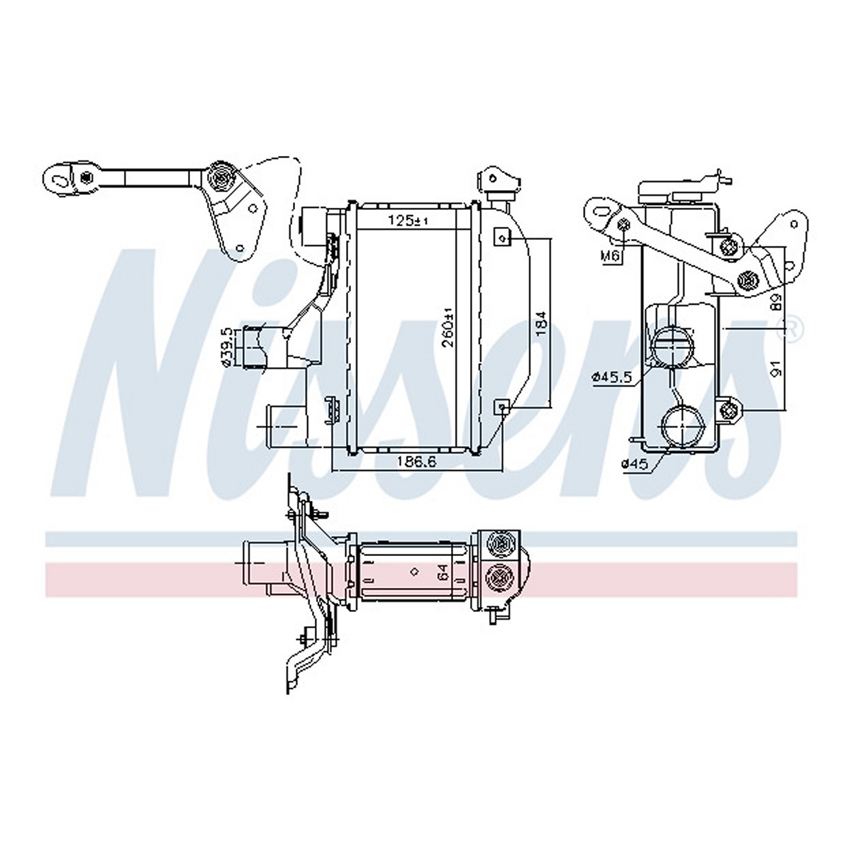Радіатор наддуву TOYOTA COROLLA (E12#, E13#) (01-) 1.4 D4D NISSENS (96164) Nissens фото 11